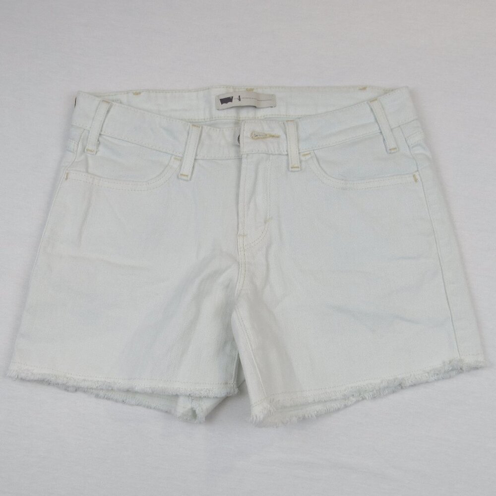 Levi's Off-White Cut Off Hem Jean Shorts Women's Size 4